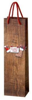 1er Papiertüte Frohes Fest 1x0,75, 100x80x360mm 