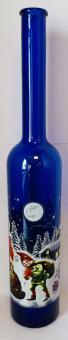 Weihnachtsflasche Nikolaus 0,5 blau 